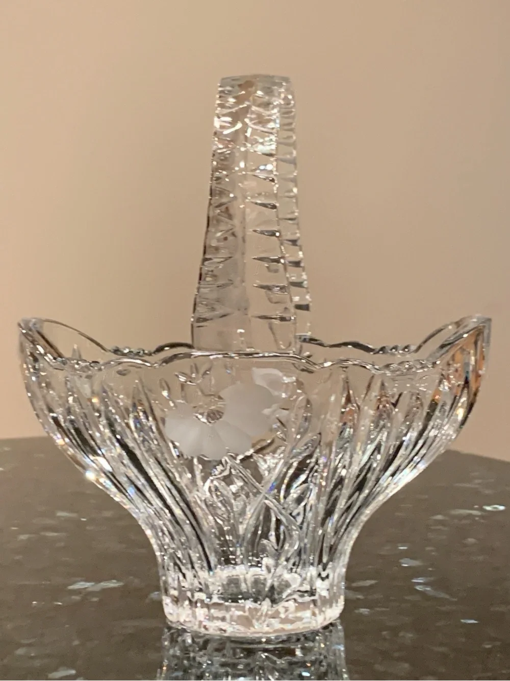 Vintage Princess House 24% Lead Crystal Basket #825 – Made in Germany - Medium